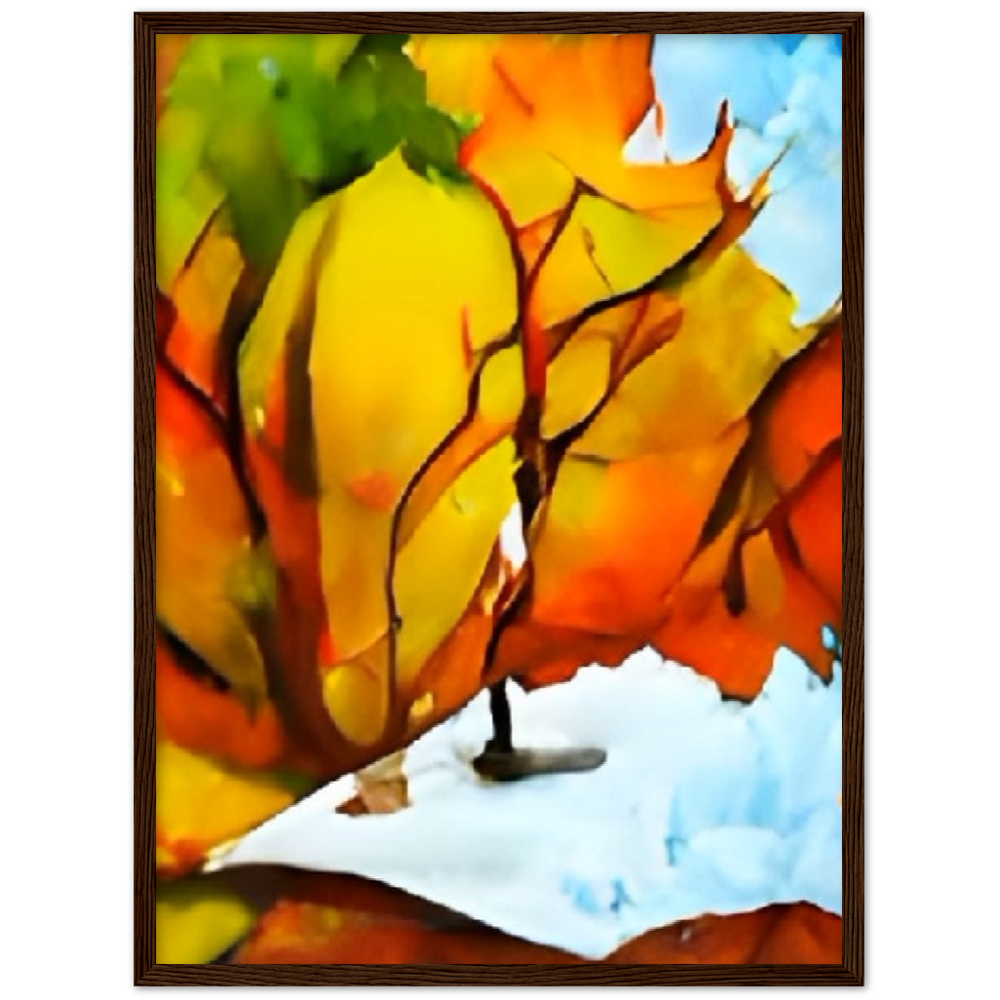 First Snow Premium Matte Paper Wooden Framed Poster