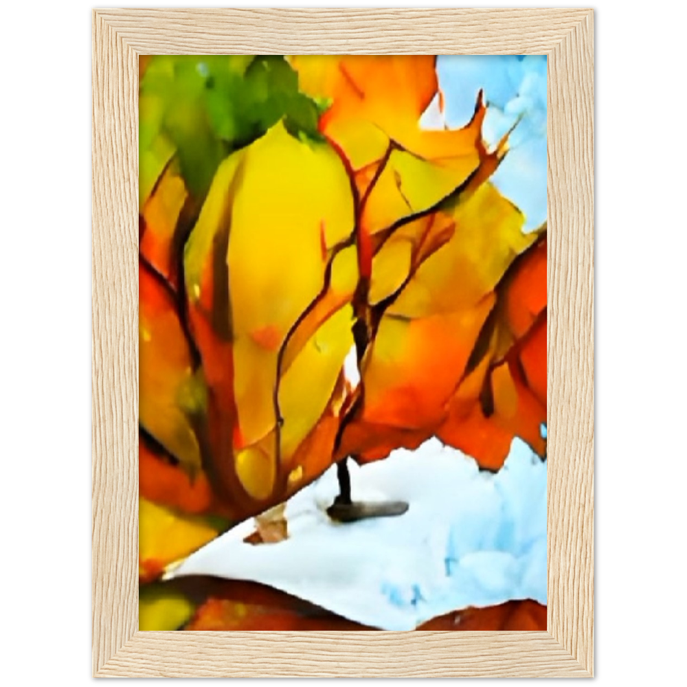 First Snow Premium Matte Paper Wooden Framed Poster