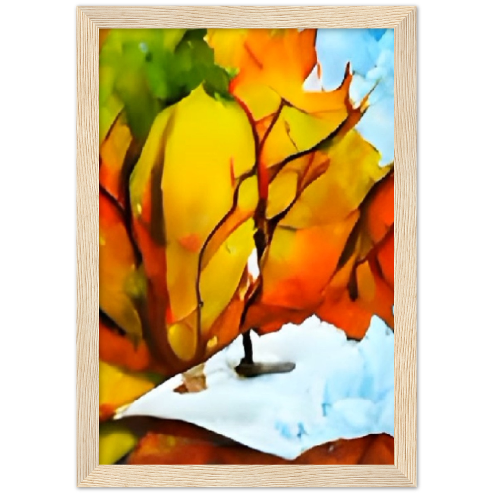 First Snow Premium Matte Paper Wooden Framed Poster