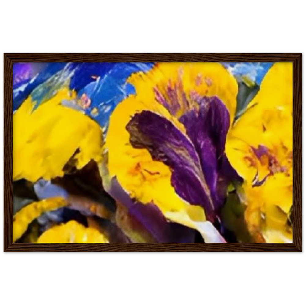 Mama's Pansy Museum-Quality Matte Paper Wooden Framed Poster