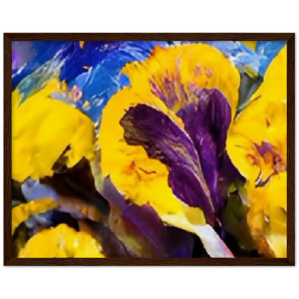 Mama's Pansy Museum-Quality Matte Paper Wooden Framed Poster