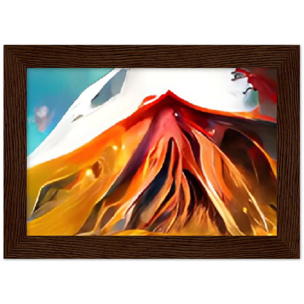 Mt. Fury Premium Matte Paper Wooden Framed Poster