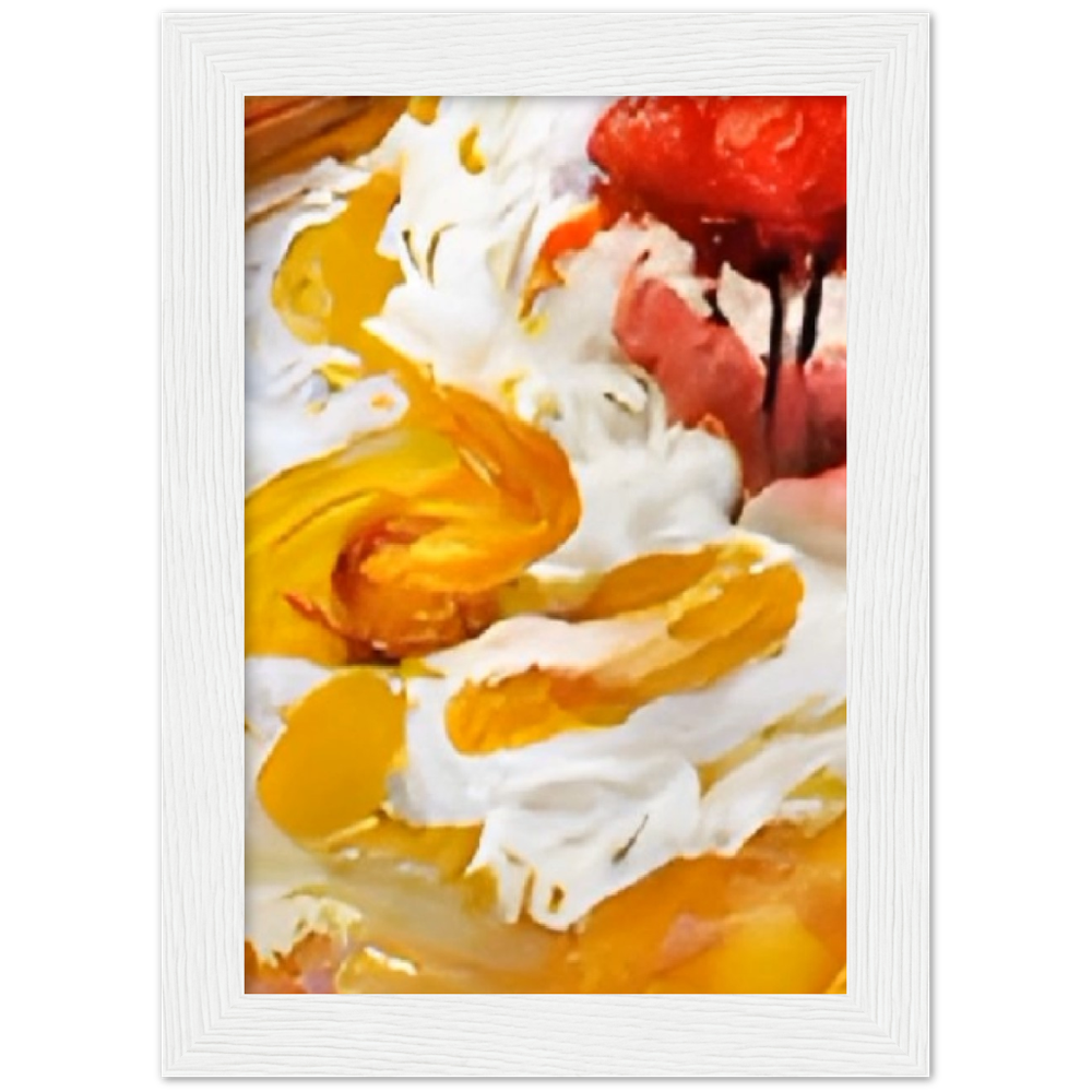 Edible Premium Matte Paper Wooden Framed Poster