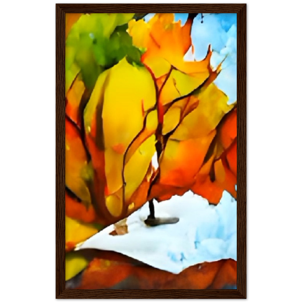 First Snow Premium Matte Paper Wooden Framed Poster