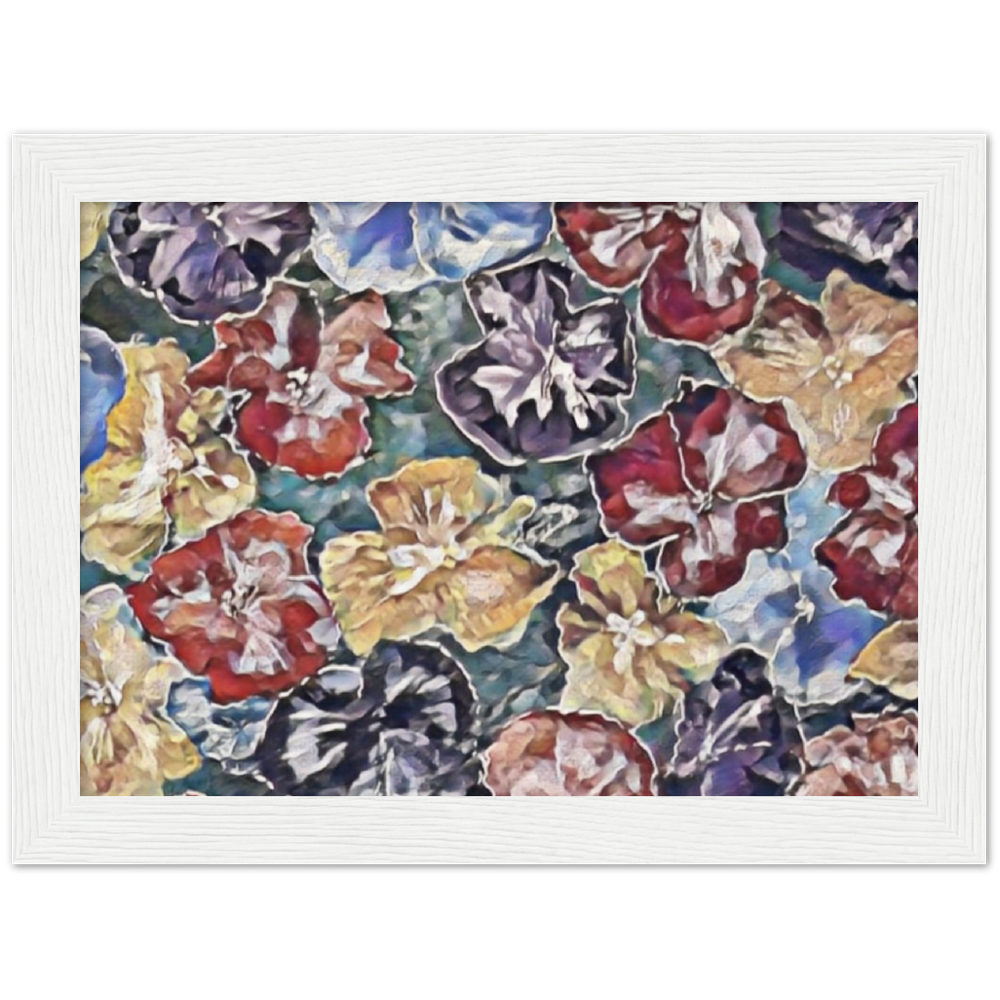 Pansy Premium Matte Paper Wooden Framed Poster