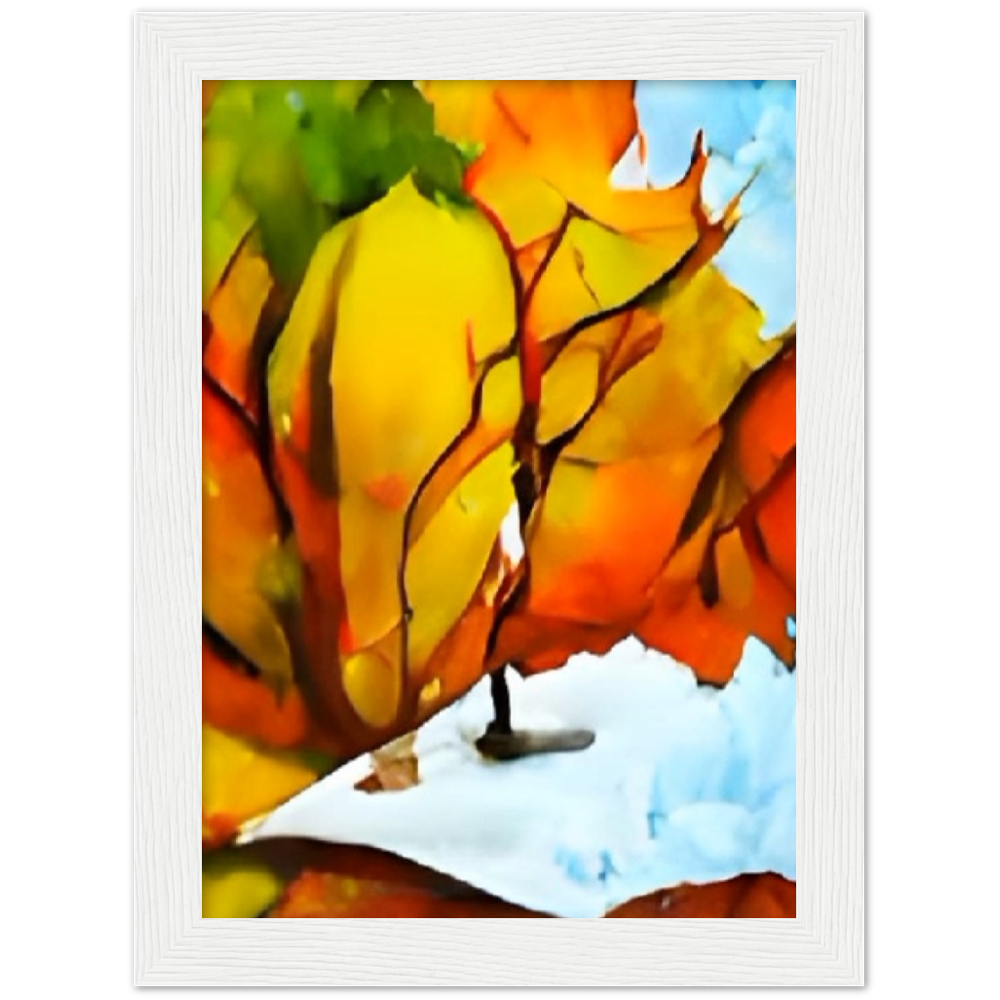 First Snow Premium Matte Paper Wooden Framed Poster