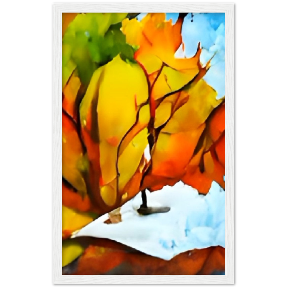 First Snow Premium Matte Paper Wooden Framed Poster