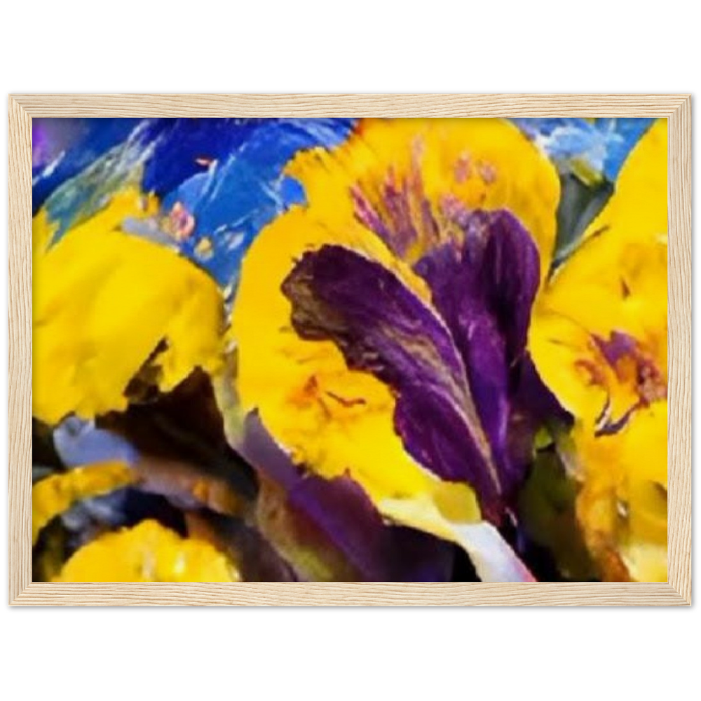 Mama's Pansy Museum-Quality Matte Paper Wooden Framed Poster