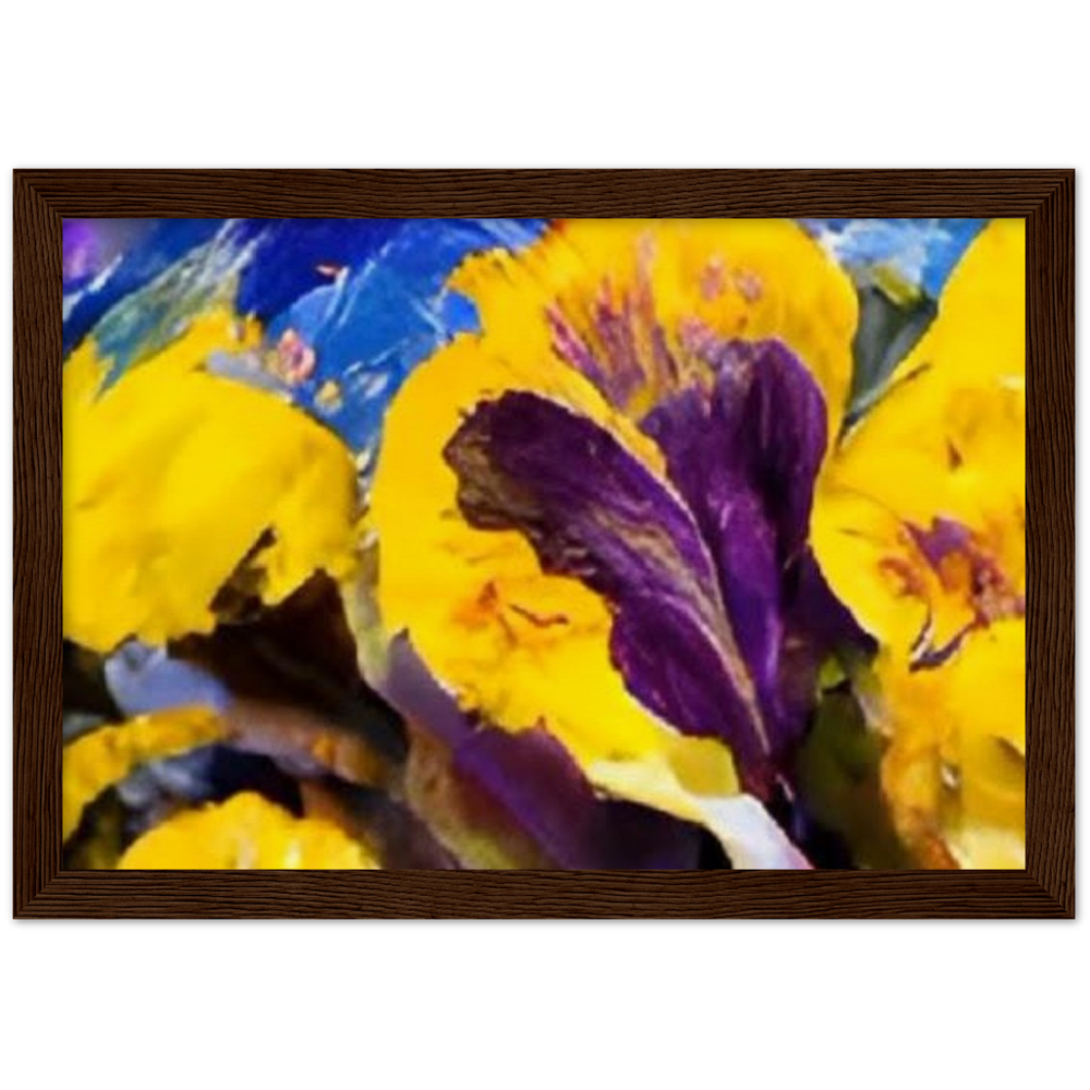 Mama's Pansy Museum-Quality Matte Paper Wooden Framed Poster