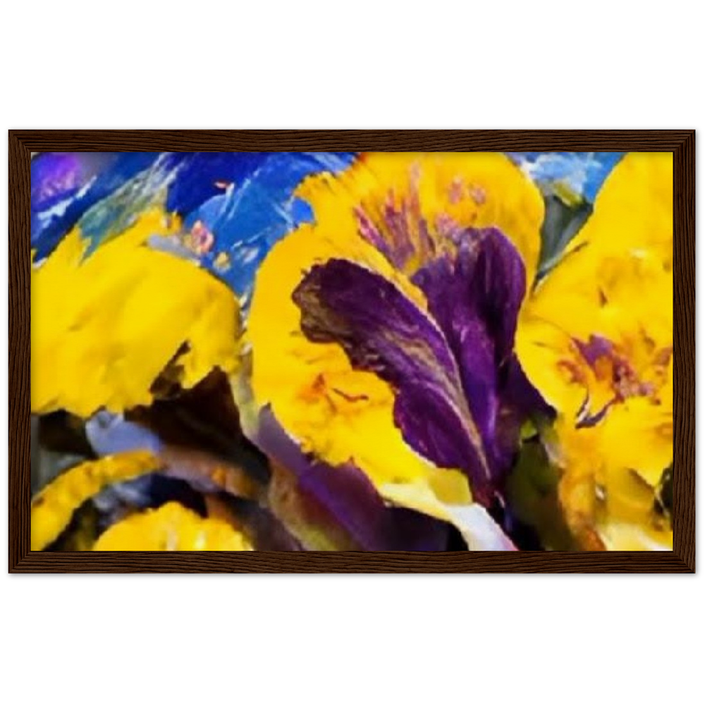 Mama's Pansy Museum-Quality Matte Paper Wooden Framed Poster