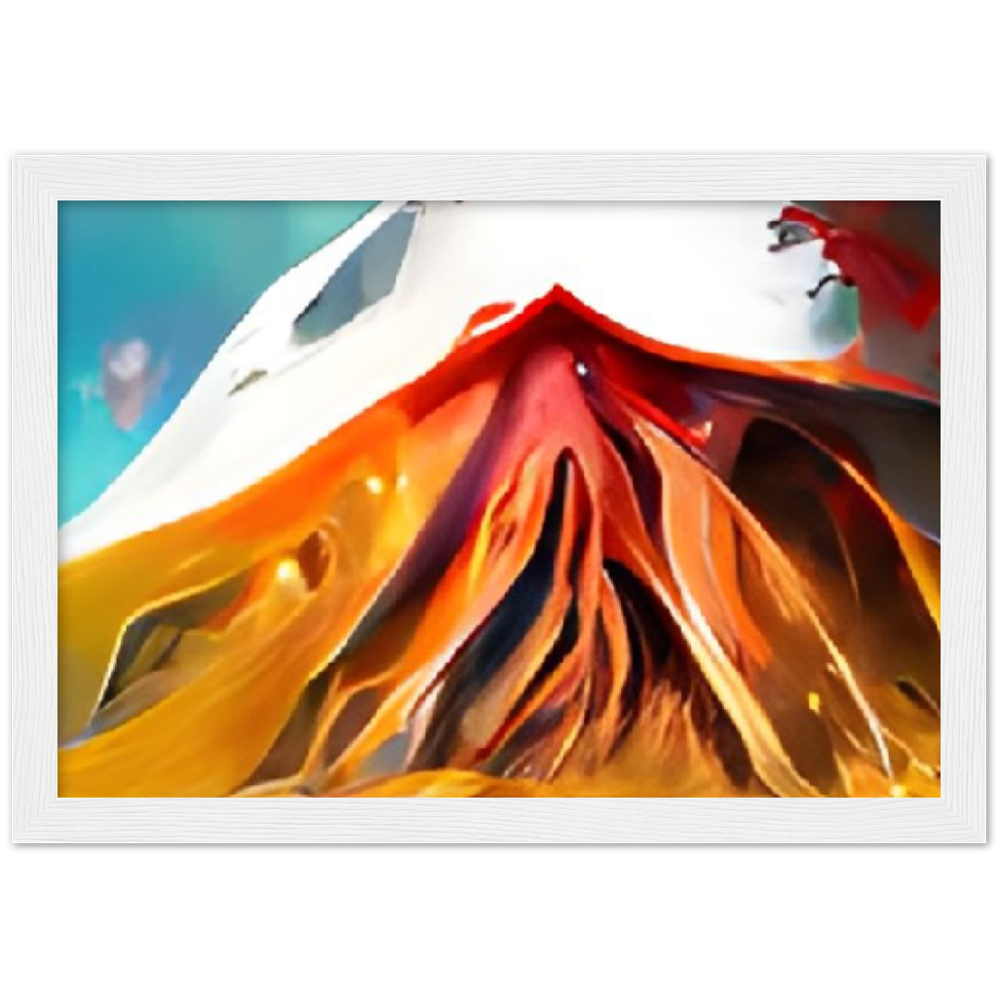 Mt. Fury Premium Matte Paper Wooden Framed Poster