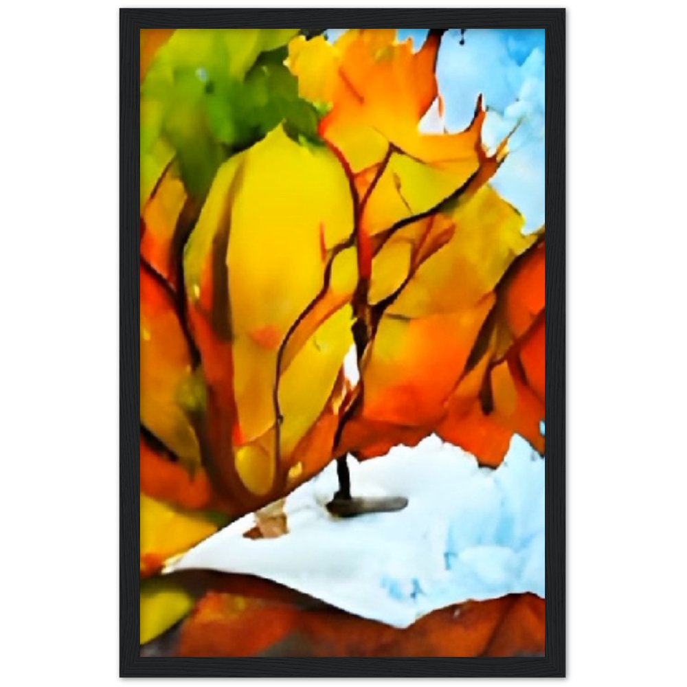 First Snow Premium Matte Paper Wooden Framed Poster