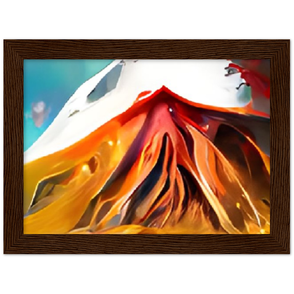 Mt. Fury Premium Matte Paper Wooden Framed Poster