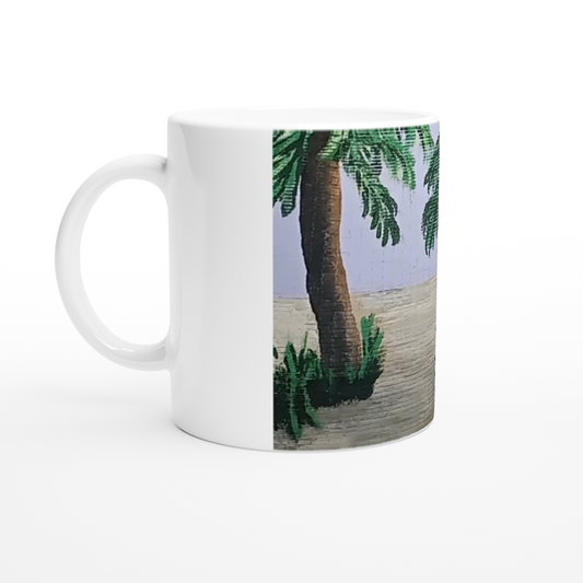 Palm Trees White 11oz Ceramic Mug