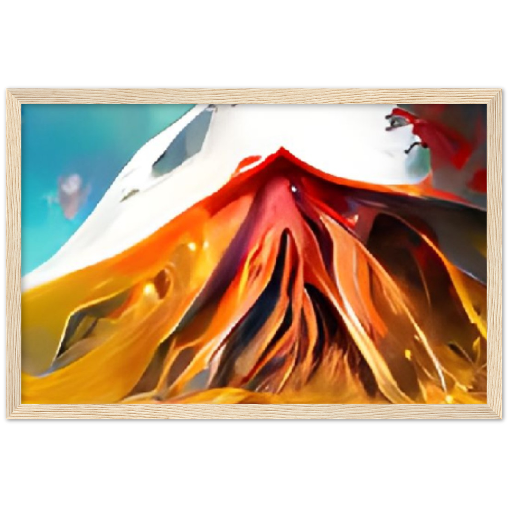 Mt. Fury Premium Matte Paper Wooden Framed Poster