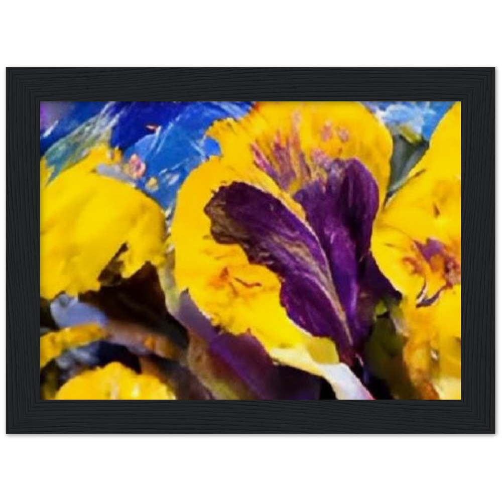 Mama's Pansy Museum-Quality Matte Paper Wooden Framed Poster