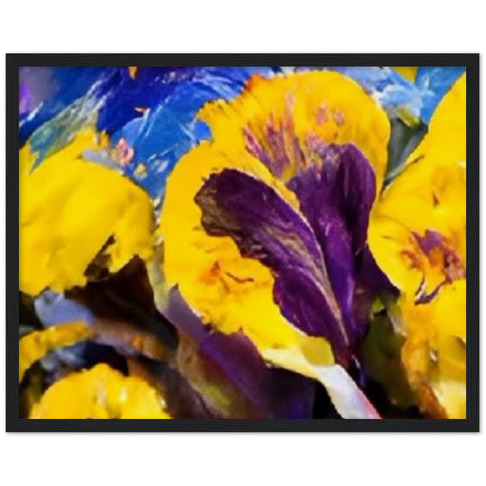 Mama's Pansy Museum-Quality Matte Paper Wooden Framed Poster