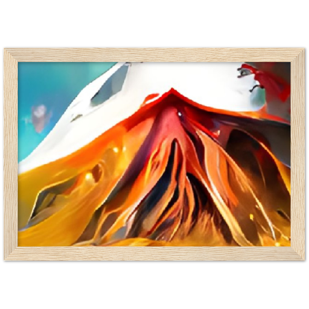 Mt. Fury Premium Matte Paper Wooden Framed Poster