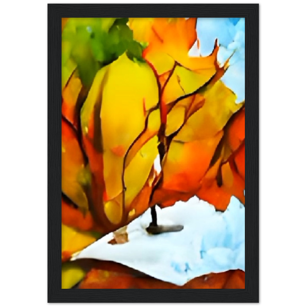 First Snow Premium Matte Paper Wooden Framed Poster