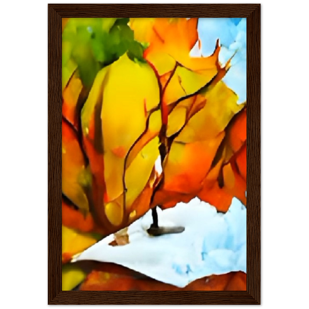 First Snow Premium Matte Paper Wooden Framed Poster