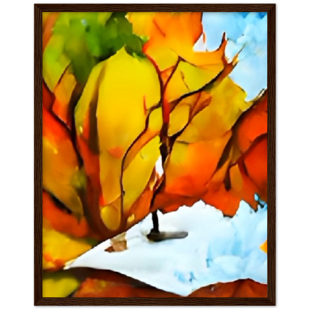 First Snow Premium Matte Paper Wooden Framed Poster