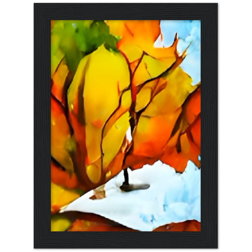 First Snow Premium Matte Paper Wooden Framed Poster