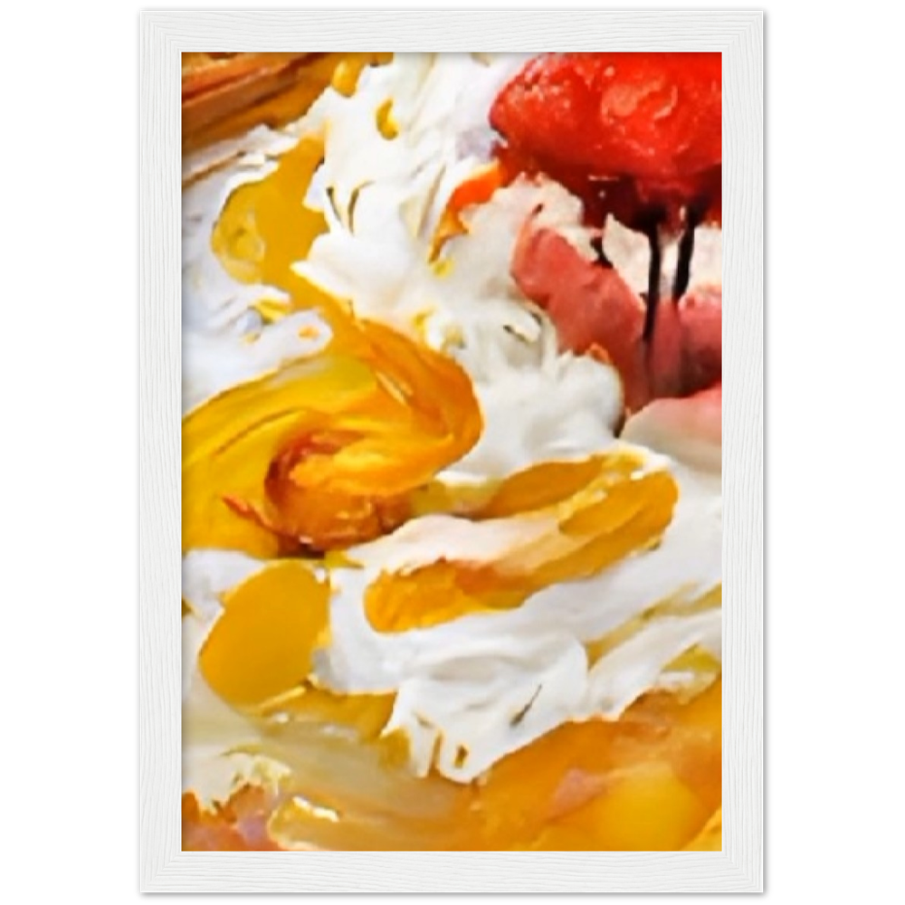 Edible Premium Matte Paper Wooden Framed Poster