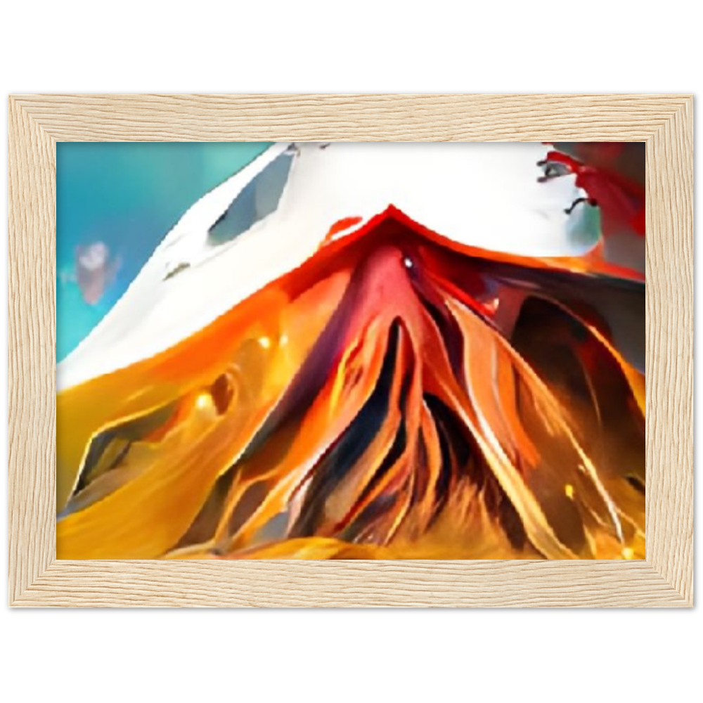 Mt. Fury Premium Matte Paper Wooden Framed Poster