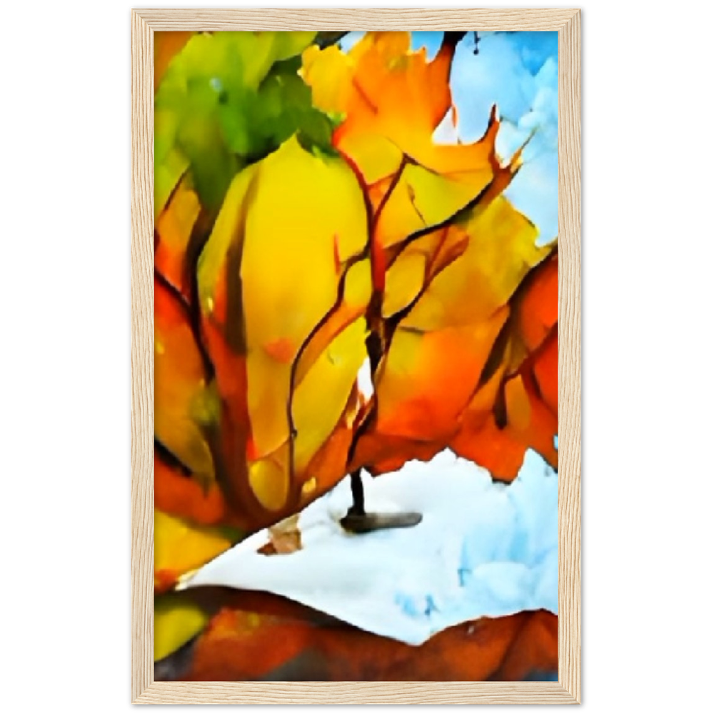 First Snow Premium Matte Paper Wooden Framed Poster