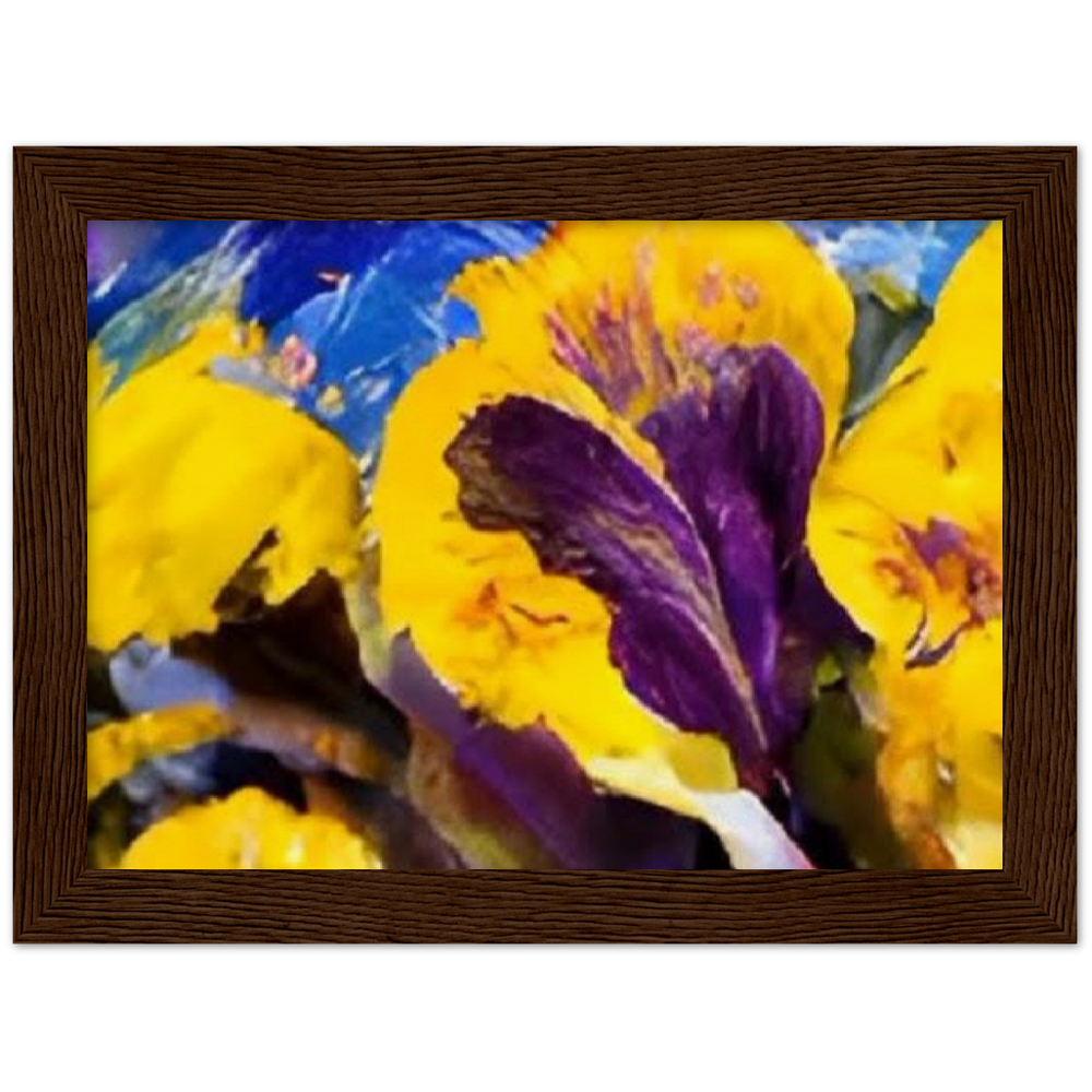 Mama's Pansy Museum-Quality Matte Paper Wooden Framed Poster