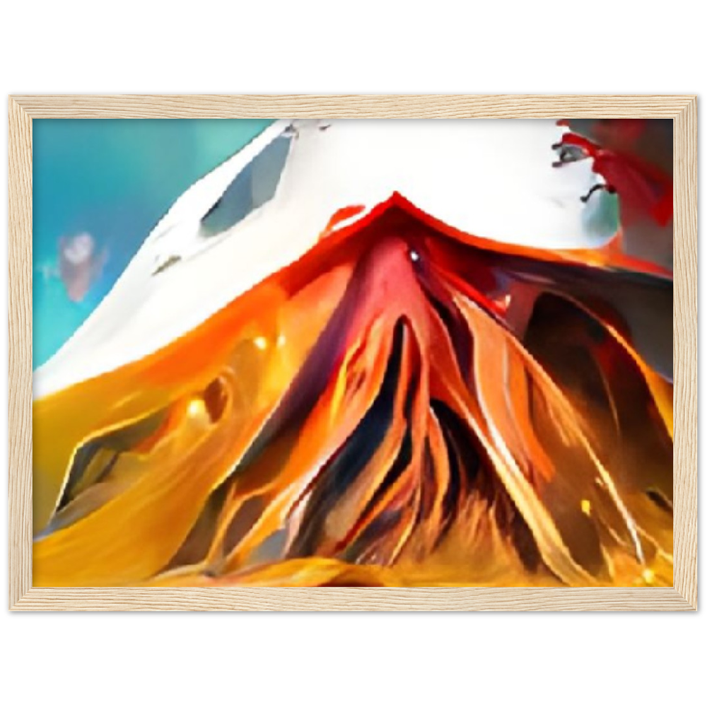 Mt. Fury Premium Matte Paper Wooden Framed Poster