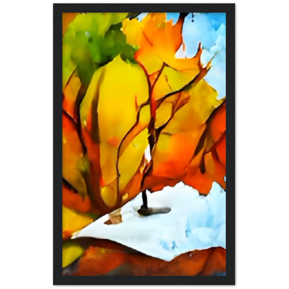 First Snow Premium Matte Paper Wooden Framed Poster