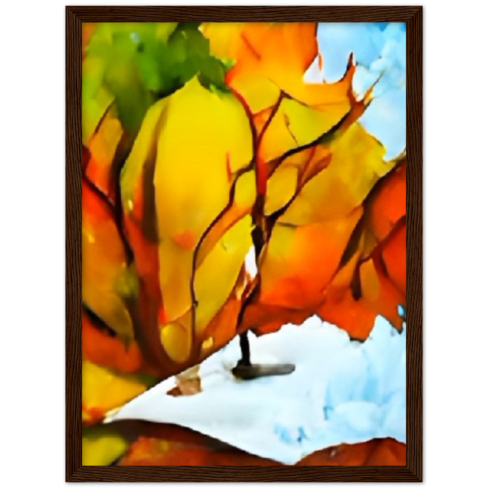 First Snow Premium Matte Paper Wooden Framed Poster