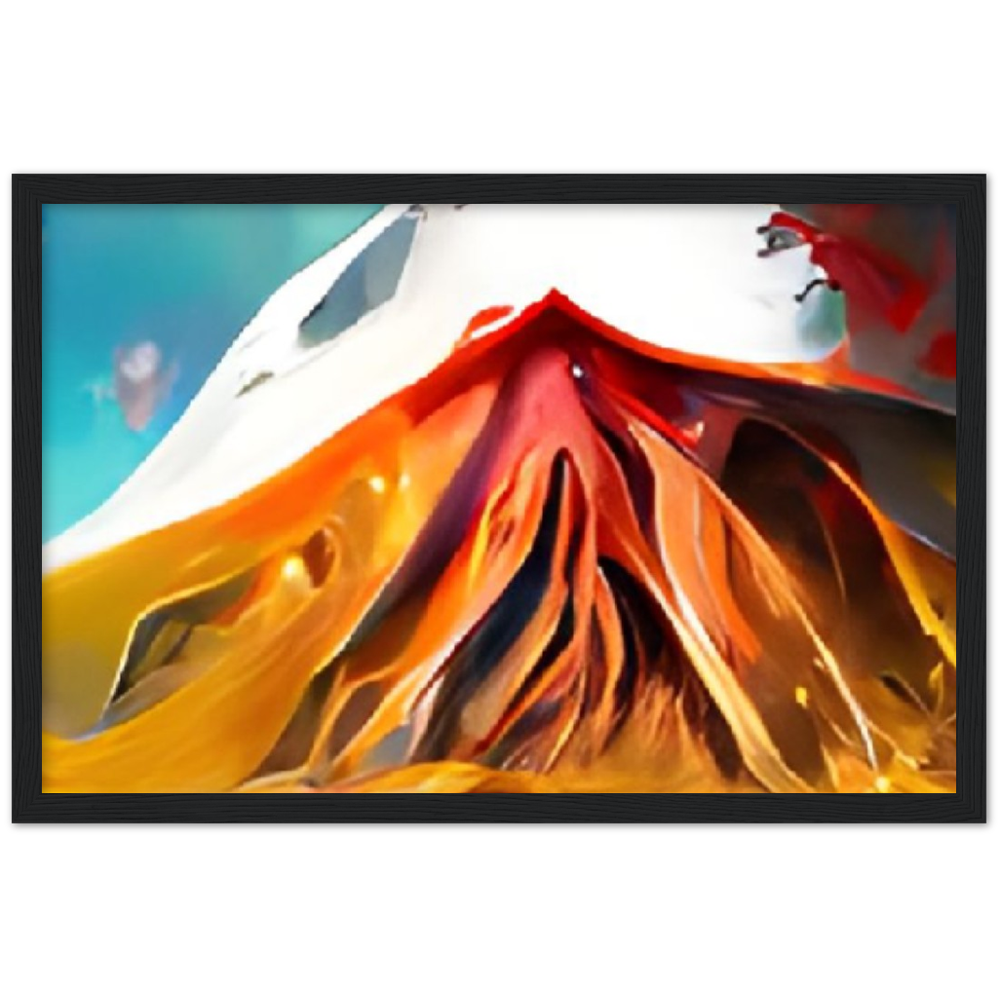 Mt. Fury Premium Matte Paper Wooden Framed Poster