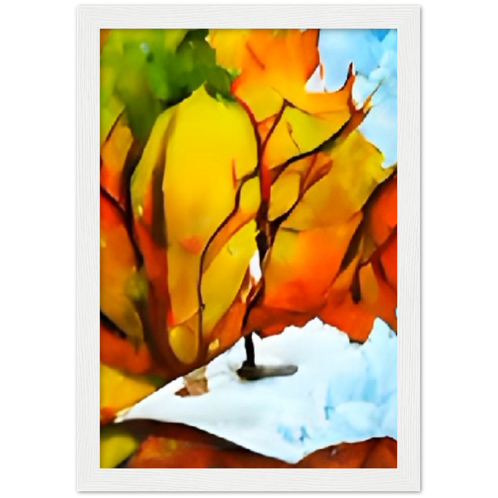 First Snow Premium Matte Paper Wooden Framed Poster