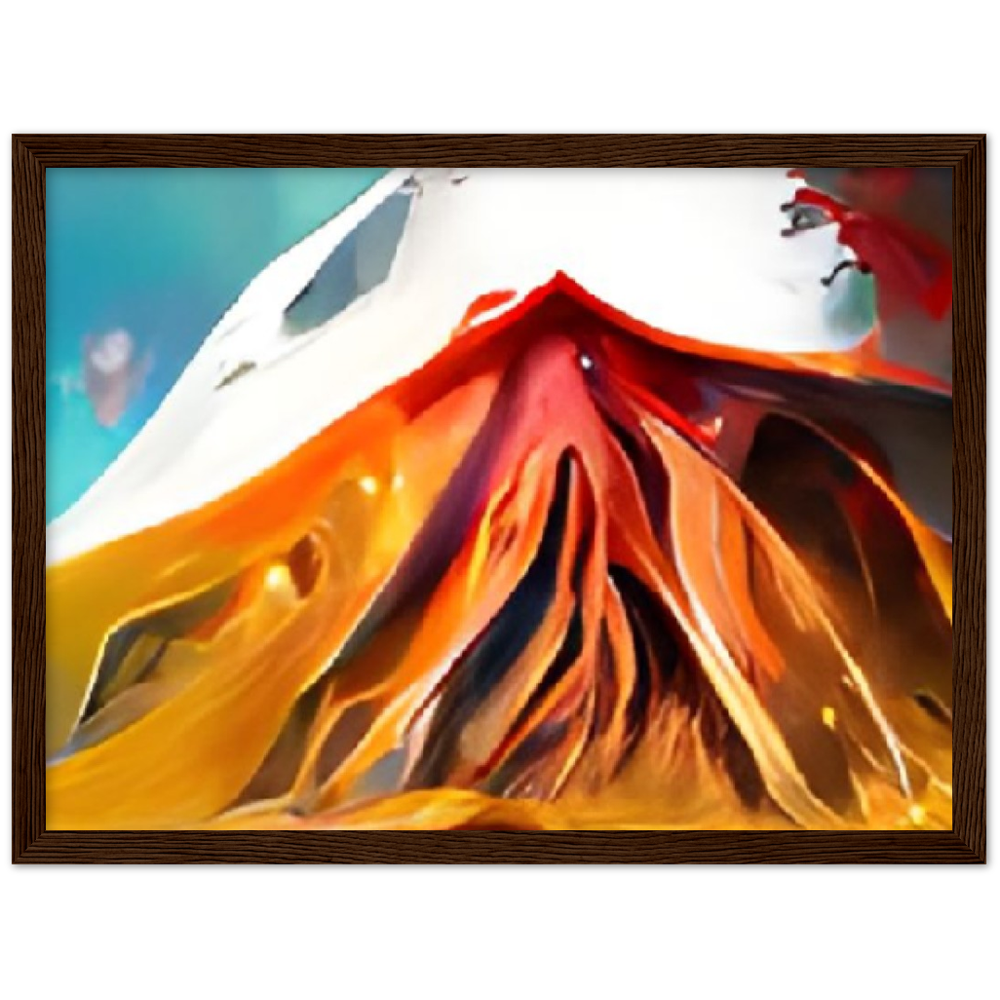 Mt. Fury Premium Matte Paper Wooden Framed Poster