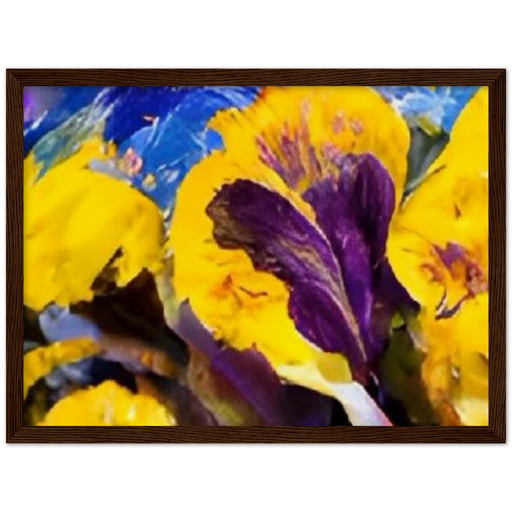 Mama's Pansy Museum-Quality Matte Paper Wooden Framed Poster