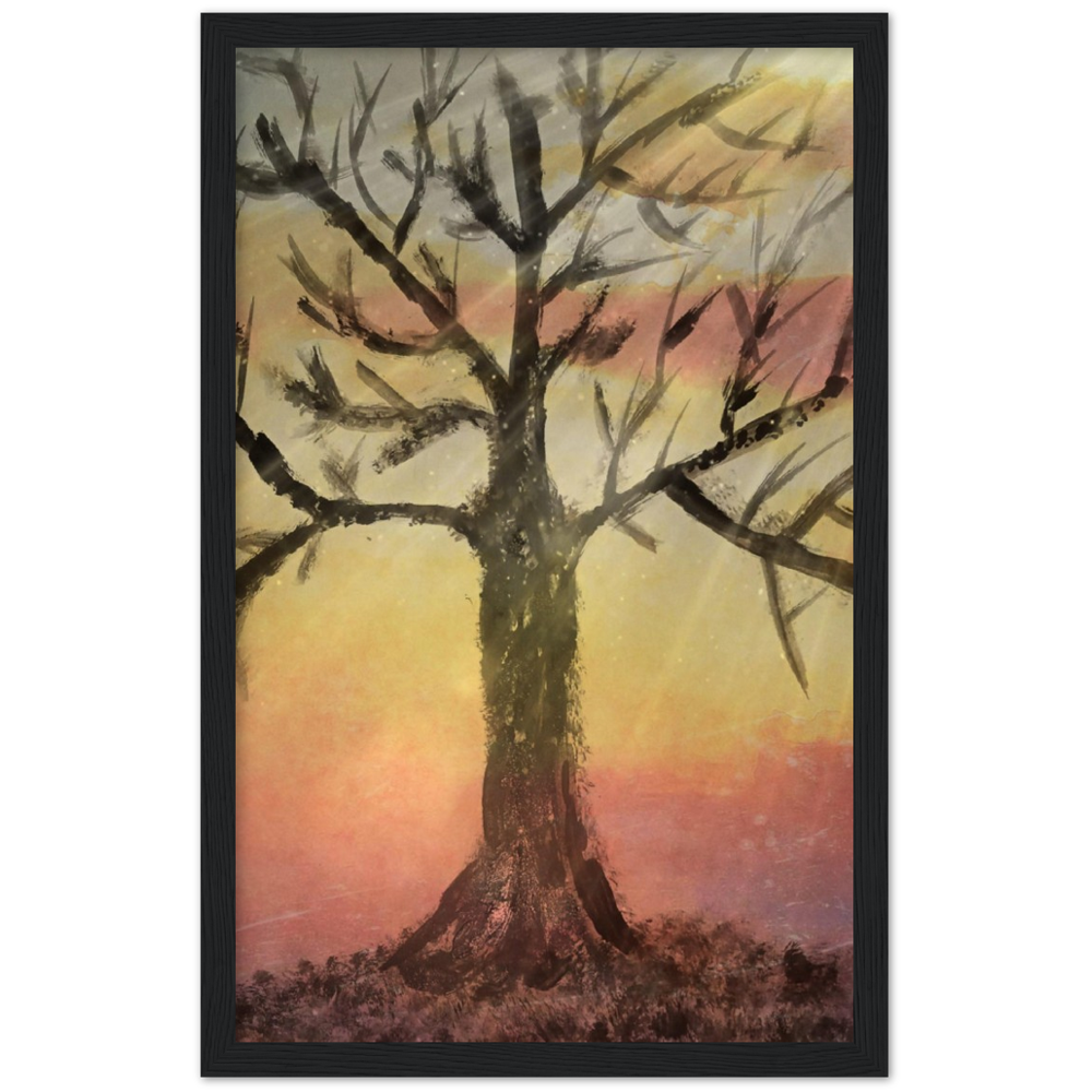 Autumns End Premium Matte Paper Wooden Framed Poster