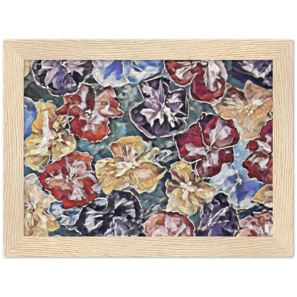 Pansy Premium Matte Paper Wooden Framed Poster