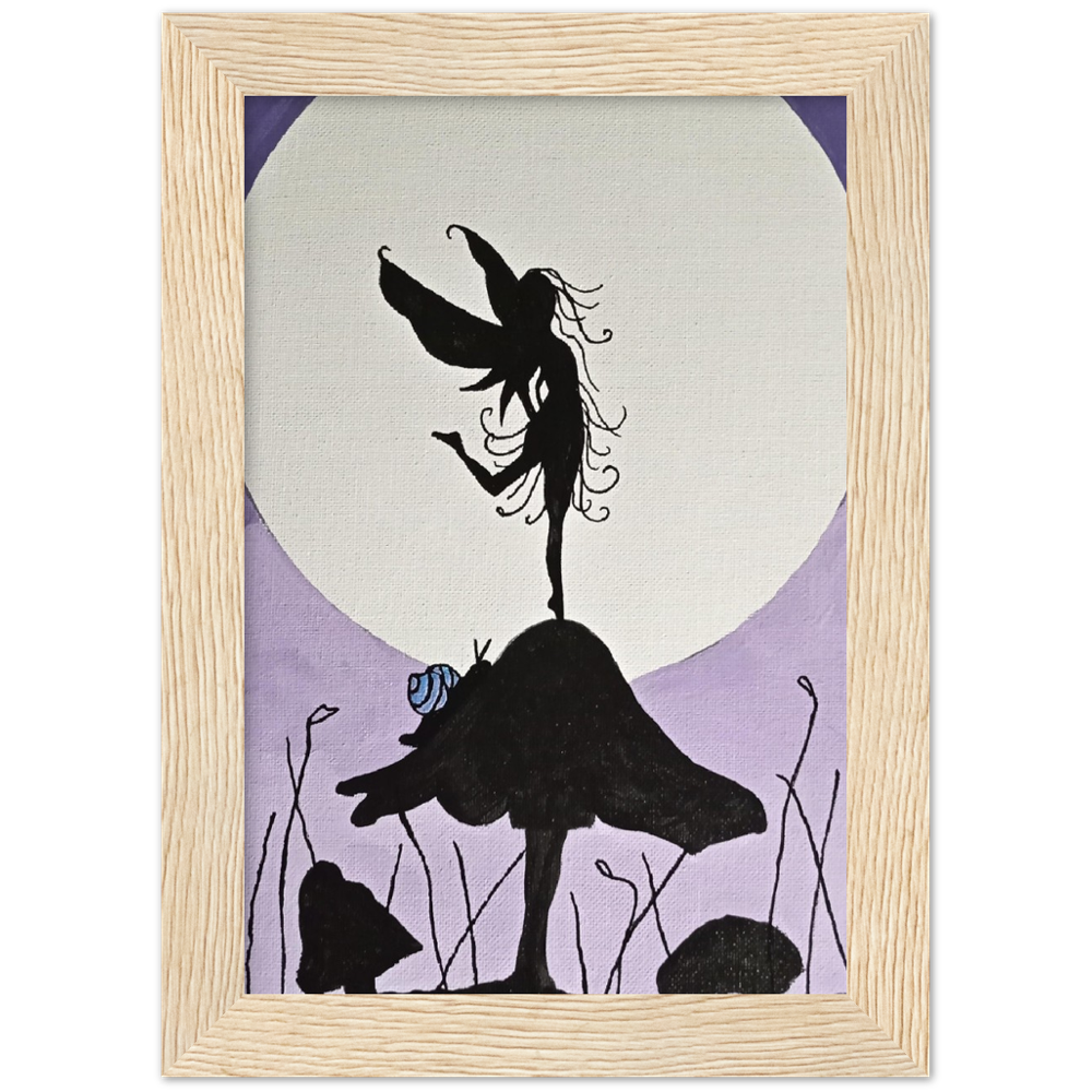 Purple Fantasy Premium Matte Paper Wooden Framed Poster