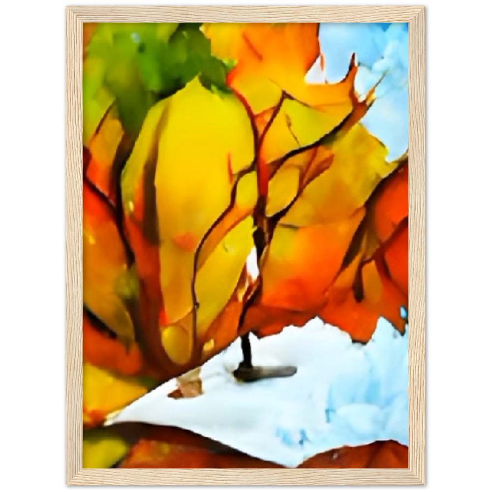 First Snow Premium Matte Paper Wooden Framed Poster